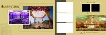 12x36 Karizma Wedding Album PSD in Rich Maroon Watercolour Splash Style