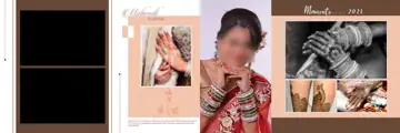 12x36 Mehndi Wedding Album PSD in Cinematic Geometric Lines Style