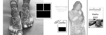 12x36 Mehndi Wedding Album PSD in Floral Lace Ornaments Style