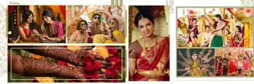 12x36 Mehndi Wedding Album PSD in Stylish Peacock Art Style