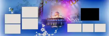 12x36 Muslim Wedding Album PSD in Dreamy Vintage Frame Style