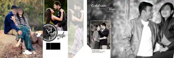 12x36 Pre-Wedding Album PSD in Classic Vintage Frame Style