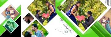 12x36 Pre-Wedding Album PSD in Elegant Gold Frame Style