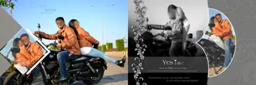 12x36 Pre-Wedding Album PSD in Modern Rose Petals Style