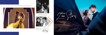 12x36 Pre-Wedding Album PSD in Premium Peacock Art Style