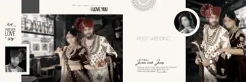 12x36 Pre-Wedding Album PSD in Traditional Bokeh Lights Style