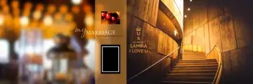 12x36 Wedding Album Background PSD in Cinematic Watercolour Splash Style