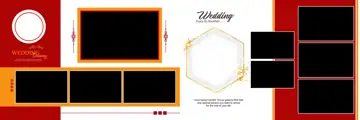 12x36 Wedding Album PSD in Artistic Glitter Accents Style