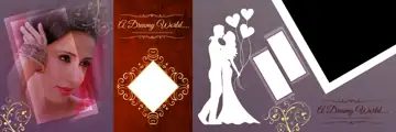 12x36 Wedding Album PSD in Artistic Watercolour Splash Style