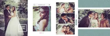 12x36 Wedding Album PSD in Bright Geometric Lines Style