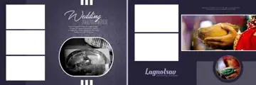 12x36 Wedding Album PSD in Bright Watercolour Splash Style