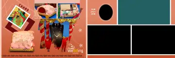 12x36 Wedding Album PSD in Charming Bokeh Lights Style