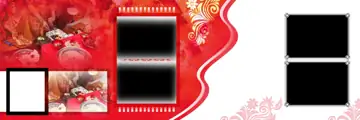 12x36 Wedding Album PSD in Elegant Floral Border Style