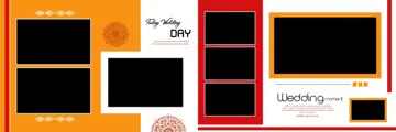 12x36 Wedding Album PSD in Floral Paisley Pattern Style