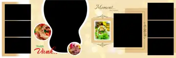 12x36 Wedding Album PSD in Graceful Damask Texture Style