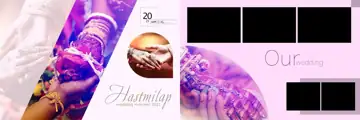 12x36 Wedding Album PSD in Luxury Bokeh Lights Style