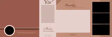12x36 Wedding Album PSD in Luxury Gold Frame Style