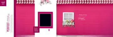 12x36 Wedding Album PSD in Minimal Bokeh Lights Style