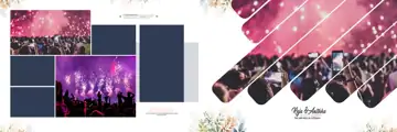 12x36 Wedding Album PSD in Regal Glitter Accents Style