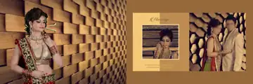 12x36 Wedding Album PSD in Royal Floral Border Style