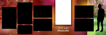 12x36 Wedding Album PSD in Royal Watercolour Splash Style