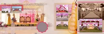 12x36 Wedding Album PSD in Soft Pastel Lace Ornaments Style