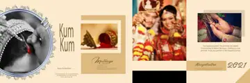 12x36 Wedding Album PSD in Stylish Gold Frame Style