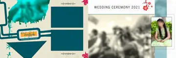 12x36 Wedding Album PSD in Stylish Vintage Frame Style