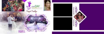 12x36 Wedding Album PSD in Timeless Glitter Accents Style