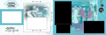 12x36 Wedding Album PSD in Traditional Lotus Design Style