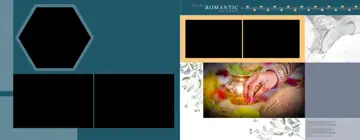 14x36 Wedding Photo Album PSD in Fresh Temple Motif Style