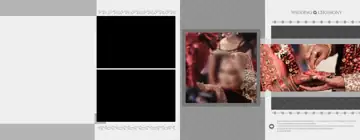 14x36 Wedding Photo Album PSD in Traditional Floral Border Style