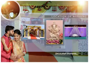 17x24 Wedding Photo Album PSD in Fresh Kolam Pattern Style