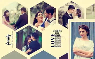 18x24 Wedding Album Cover PSD in Soft Pastel Damask Texture Style