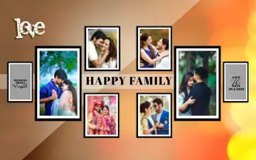 18x24 Wedding Photo Album PSD in Charming Bokeh Lights Style