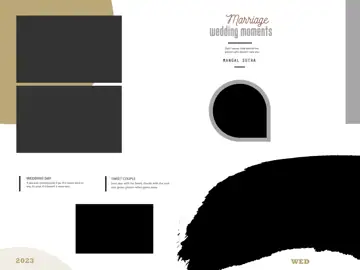 18x24 Wedding Photo Album PSD in Minimal Temple Motif Style