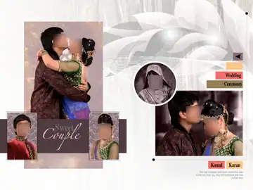18x24 Wedding Photo Album PSD in Timeless Brush Strokes Style