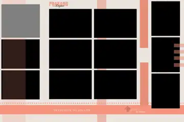 20x30 Wedding Album Cover PSD in Cinematic Kolam Pattern Style