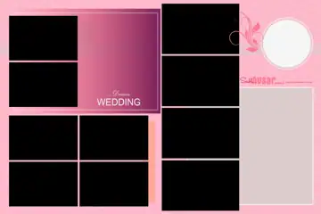 20x30 Wedding Album Cover PSD in Premium Pastel Clouds Style