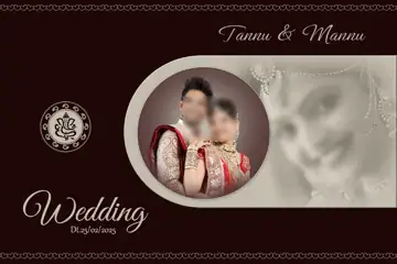 Artistic Album Cover 12x18 PSD for Wedding – Gold Frame