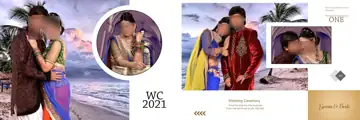 Artistic Bokeh Lights Wedding Album 12x36 PSD