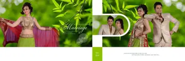 Artistic & Cinematic Wedding Album 12x36 PSD with Lotus Design