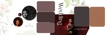 Artistic & Graceful Wedding Album 12x36 PSD with Bokeh Lights