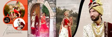 Artistic & Modern Wedding Album 12x36 PSD with Pastel Clouds