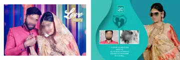 Artistic Pre-Wedding Album 12x36 PSD with Rose Petals