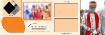Artistic & Rich Maroon Wedding Album 12x36 PSD with Temple Motif