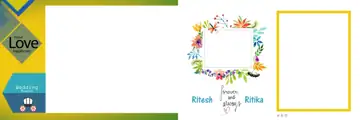 Artistic Wedding Album 12x36 PSD with Peacock Art