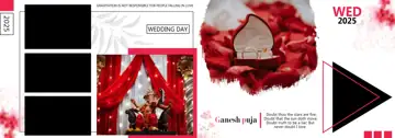 Artistic Wedding Album 14x40 PSD – Geometric Lines