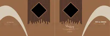 Artistic Wedding Album Cover PSD with Lace Ornaments