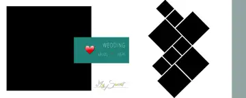 Artistic Wedding Photo Album 12x30 PSD with Vintage Frame